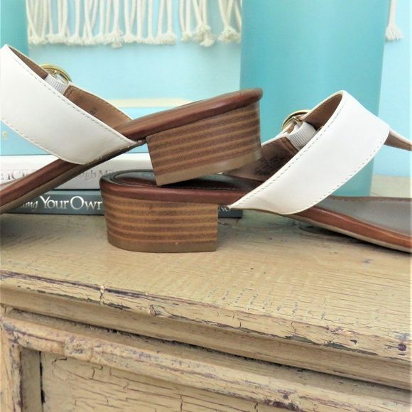 Cream White Sandals Off White Tommy Hilfiger Summer Shoes...425 - Picture 5 of 9